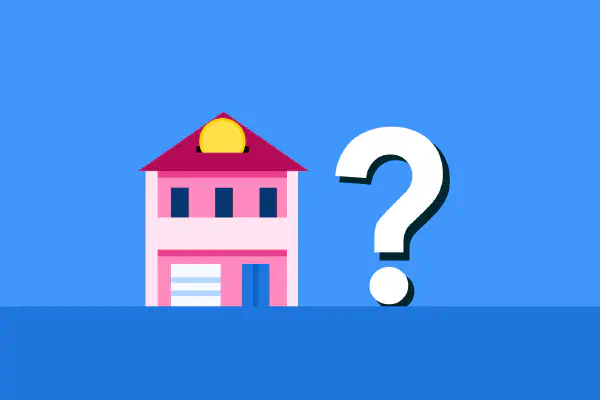 Stylized graphic representing the cooling Dutch housing market with houses and charts